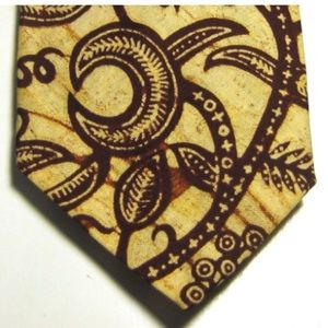 WATER WITCH Rich Kente African Green Yellow  Tie